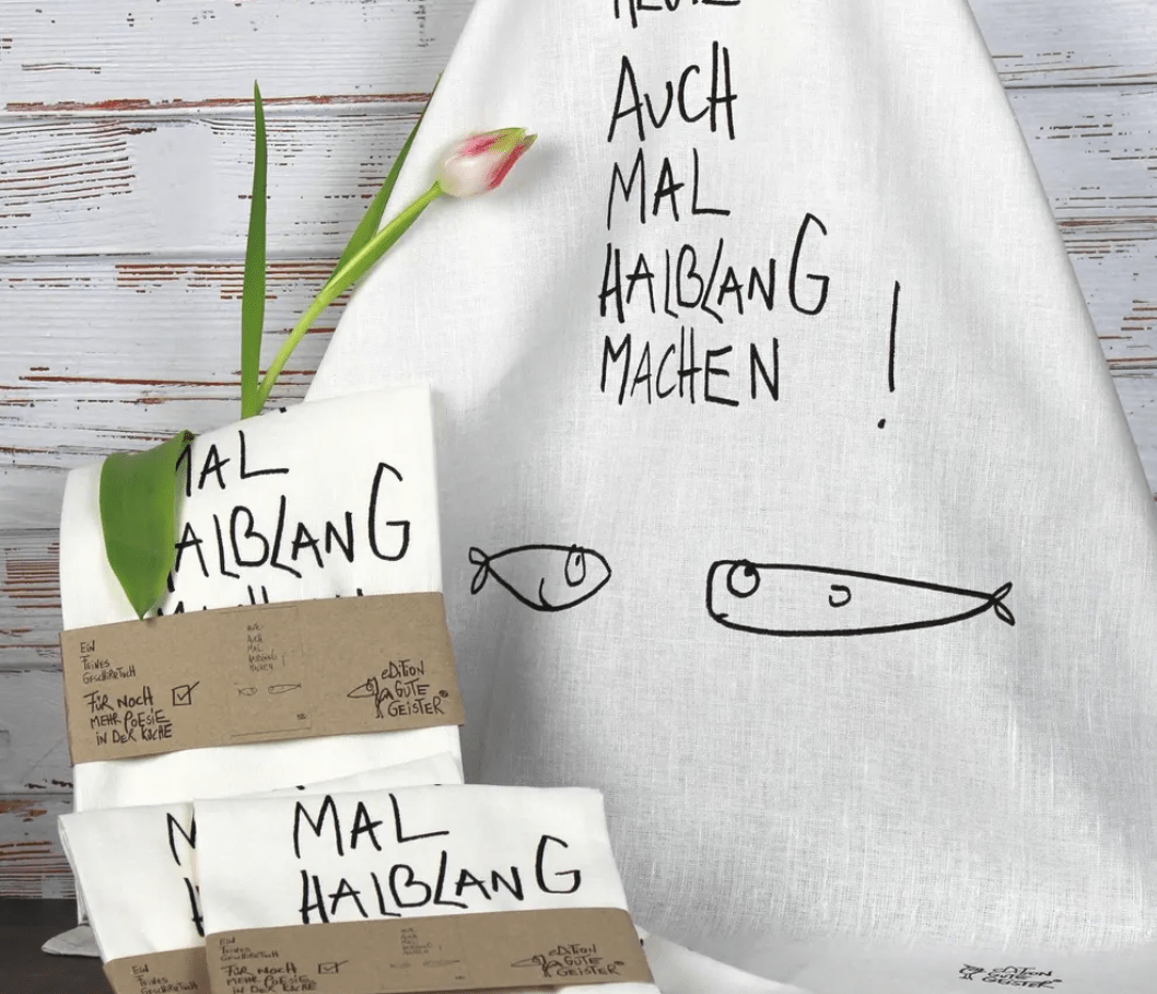 Geschirrtuch Halblang Fische