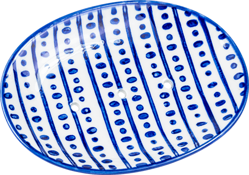 Seifenablage Portugal oval Streifenmuster