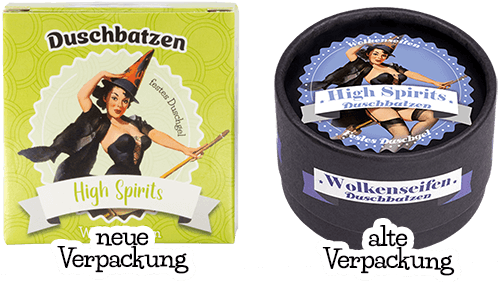 Duschbatzen High Spirits - seifenfreie Pflege Duschbatzen High Spirits - seifenfreie Pflege