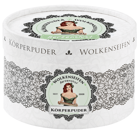 Körperpuder (Trockenshampoo) Herzenslust ohne Hintergrund