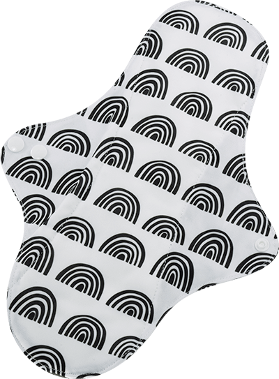 3 Binden super Schwarz-Weiß Waschbare Binde normal ohne Hintergrund