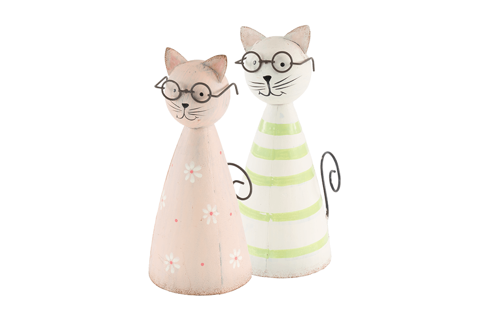 Kegelkatze Dekofigur Make-Up-Lady