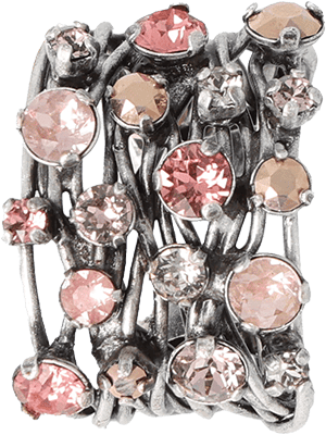 Cages Ring Silber-Rosa
