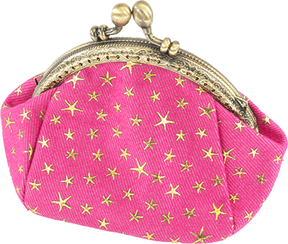 Mini-Clutch Sternchen Pink Kosmetiktasche Clutch Sternchen