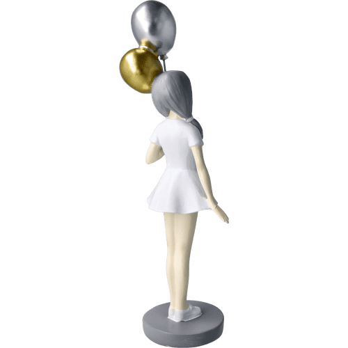 Mädchen Ballons stehend