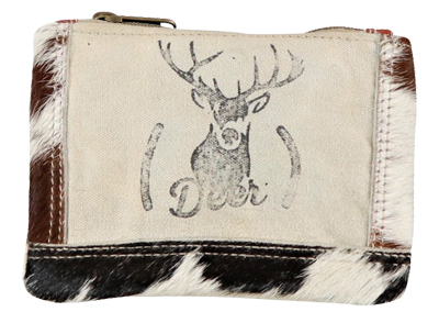 Kosmetiktasche Ziegenfell Hirsch auf creme Kosmetiktasche Ziegenfell Hirsch auf creme ohne Hintergrund