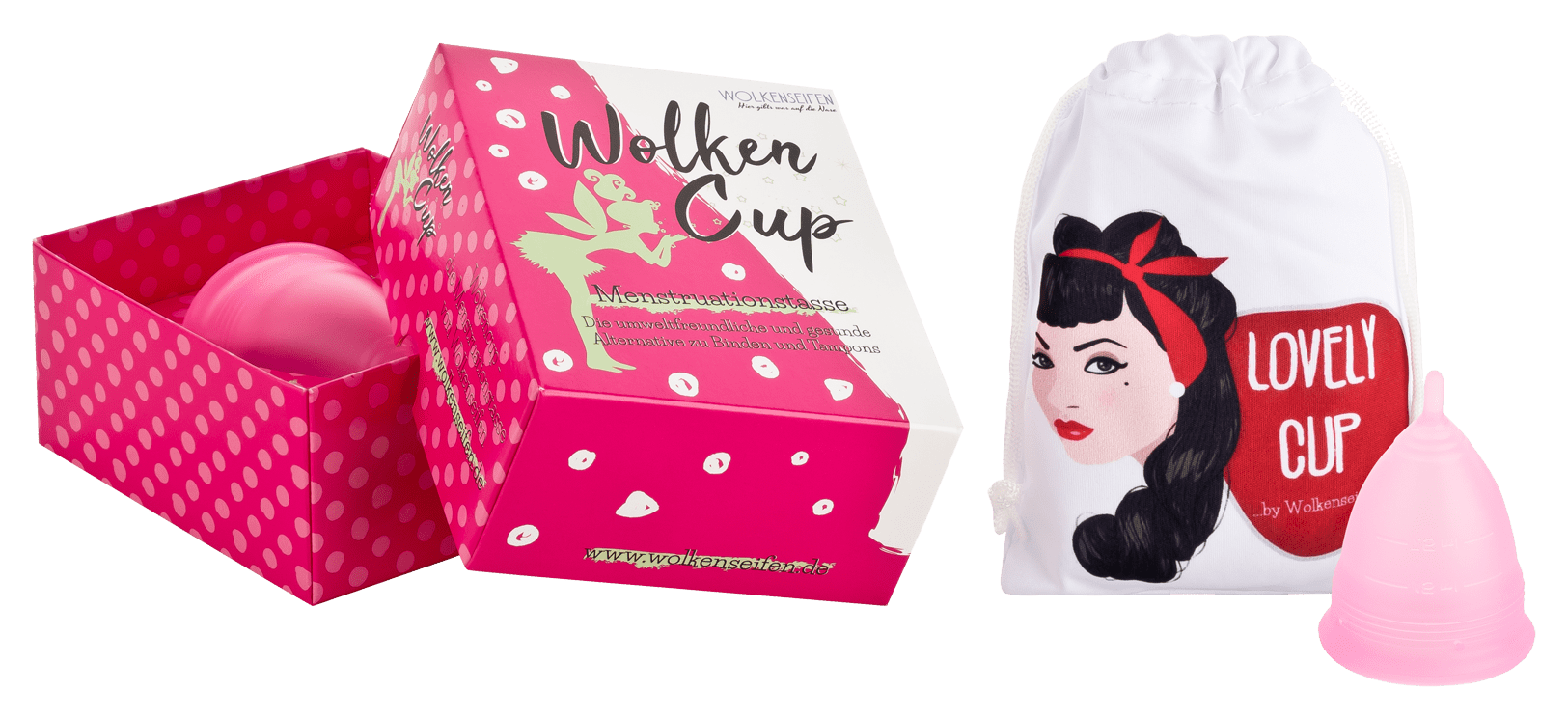 Menstruationstasse Wolkencup groß Menstruationstasse Wolkencup groß ohne Hintergrund