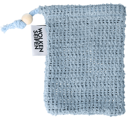Sisal-Seifensäckchen Blau Sisal-Seifensäckchen Blau ohne Hintergrund
