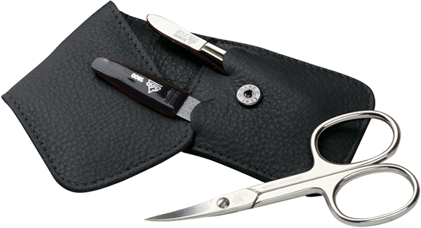 Nagel-Lederetui Siena 3teilig schwarz Nagel-Lederetui Siena 3teilig schwarz ohne Hintergrund