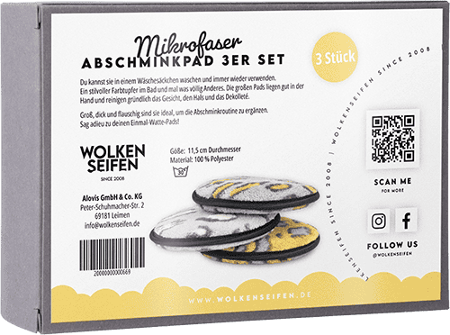 Mikrofaser-Abschminkpads Leo 3er Set Mikrofaser-Abschminkpads Leo 3er Set