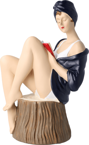 Pinup Schwimmerin mit Buch