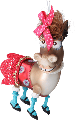 Anhänger Glitzer-Esel rot Anhänger Glitzer-Esel rot