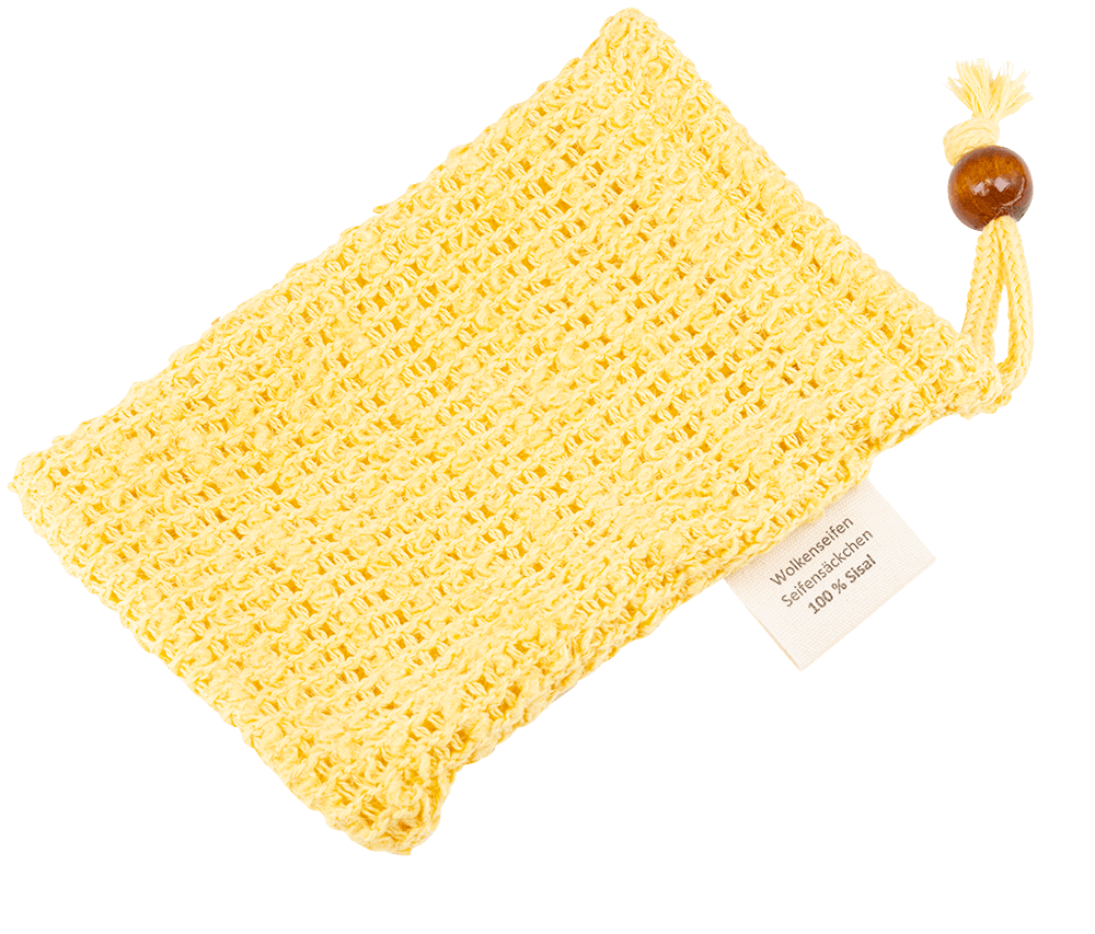 Sisal-Seifensäckchen Gelb Sisal-Seifensäckchen Gelb