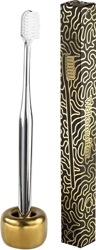 Zahnbürste Set Silber/Gold Wolkenseifen zahnbürste Gold Silber
