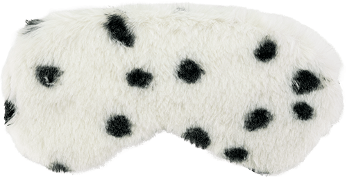 Kuschel-Schlafmaske aus Plüsch Dalmatiner  Schlafmaske aus Plüsch Blau ohne Hintergrund