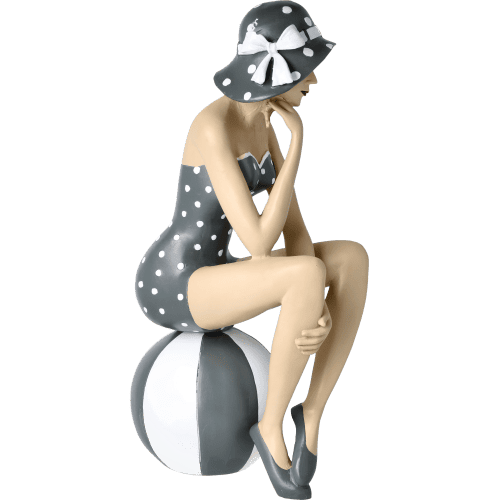 Pinup auf Ball Grau Pinup auf Ball Grau
