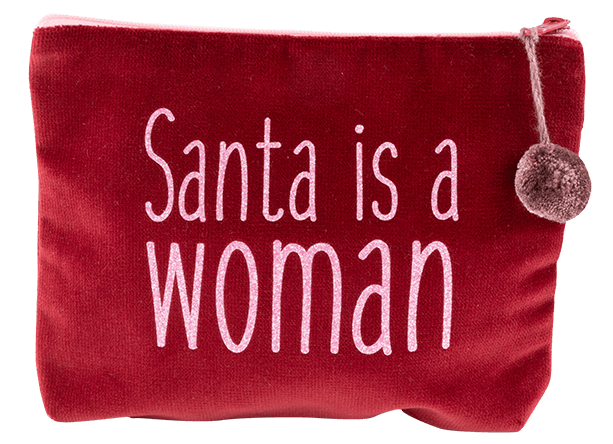 Tasche-HD groß Santa Woman Samt-Kosmetiktasche Dreams ohne Hintergrund