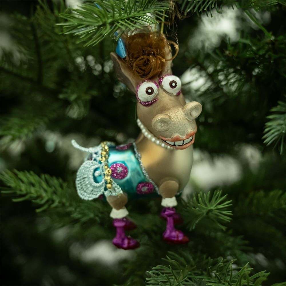 Anhänger Glitzer-Esel türkis Anhänger Glitzer-Esel türkis