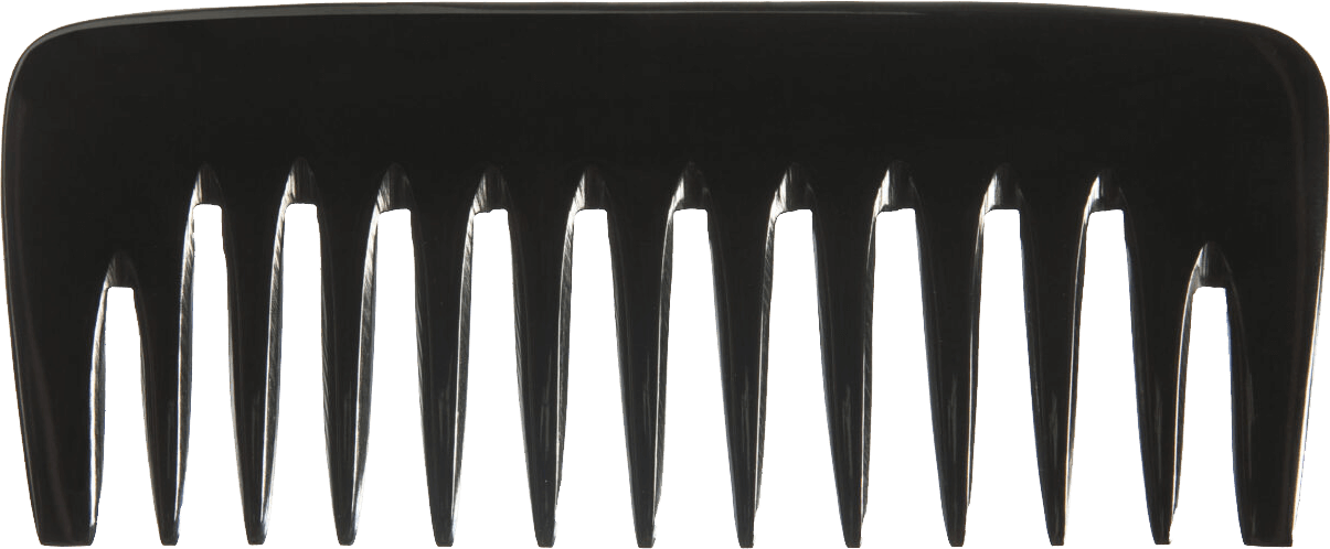 Lockenkamm Horn, extra-breit 16 cm Griffkamm Horn mmittel 20 cm ohne Hintergrund