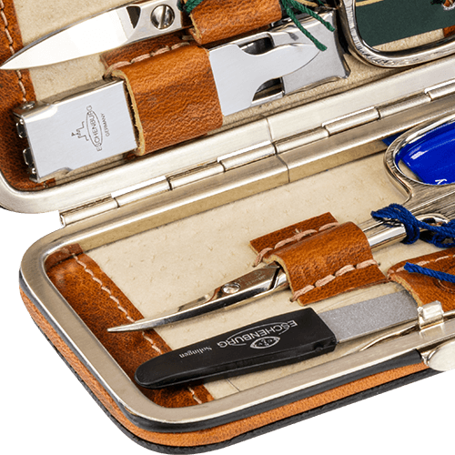 Maniküre-Etui Leder Hellbraun Maniküre-Etui Leder Hellbraun