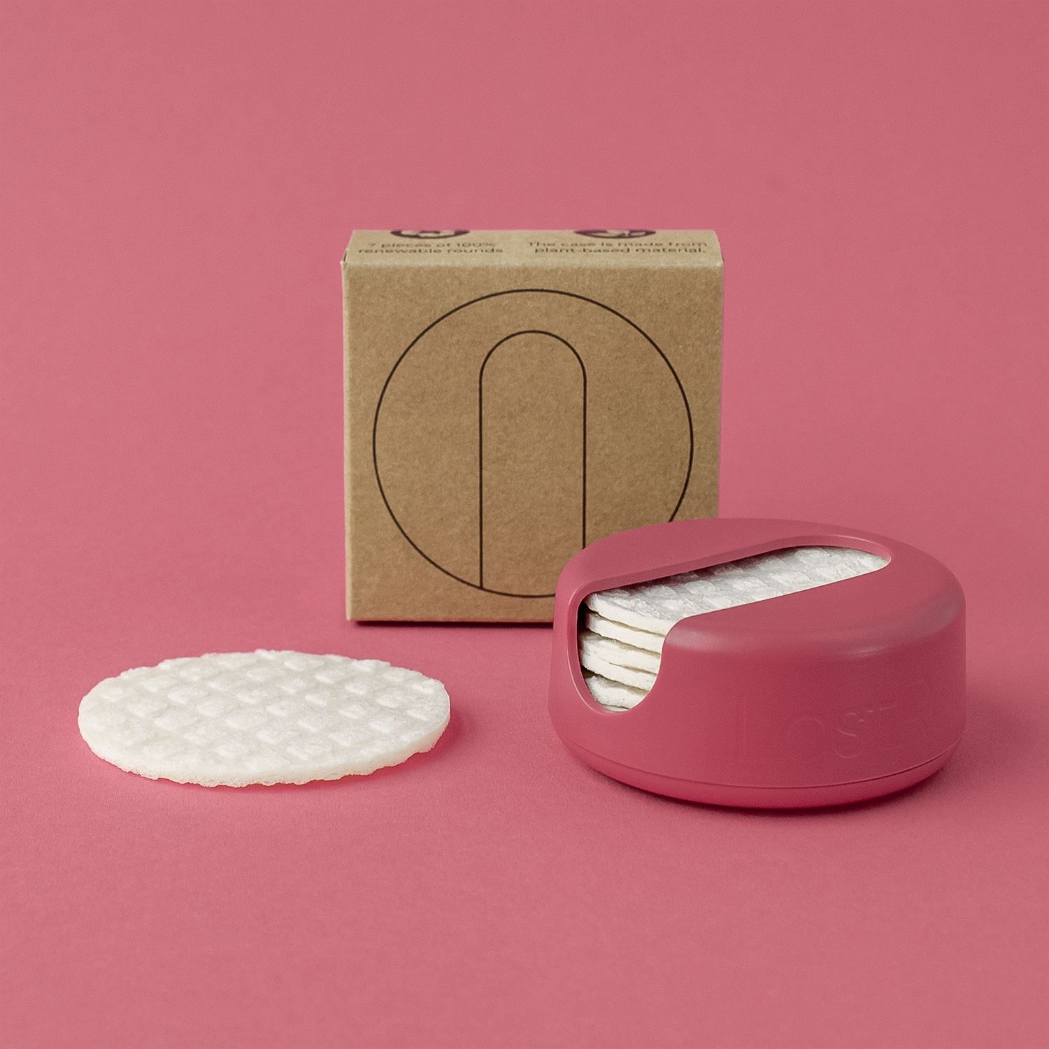 Watte-Pads Himbeere Lastround - Waschbare Watte-Pads Himbeere ohne Hintergrund