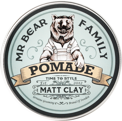 Mr Bear Family wasserbasierte Pomade Matt Clay Mr Bear Family wasserbasierte Pomade Matt Clay ohne Hintergrund