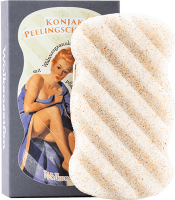 Konjac-Peeling-Schwamm Walnuss Peeling Schwamm Konjac ohne Hintergrund