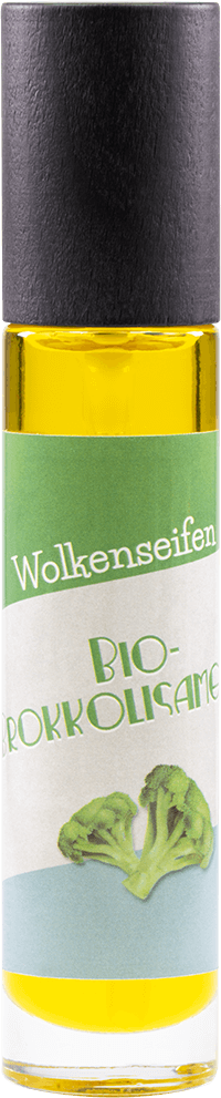 Bio-Brokkolisamenöl 50 ml Bio-Brokkolisamenöl 50 ml Braunglasflasche ohne Hintergrund