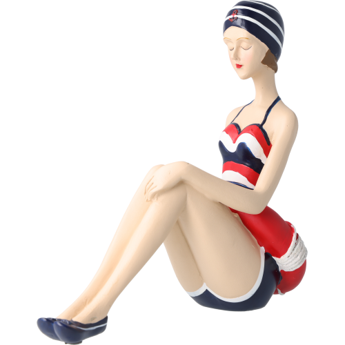 Pinup Schwimmerin rot-weiß-blau Pinup Schwimmerin rot-weiß-blau