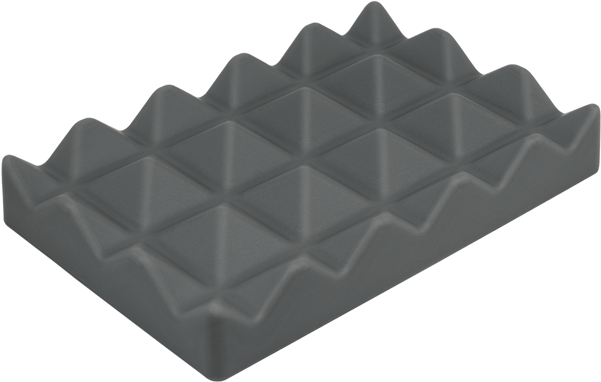 Seifenablage Silikon Pyramide Anthrazit Seifenablage Silikon Pyramide Anthrazit ohne Hintergrund