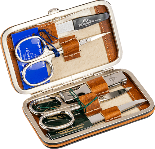 Maniküre-Etui Leder Hellbraun Maniküre-Etui Leder Hellbraun