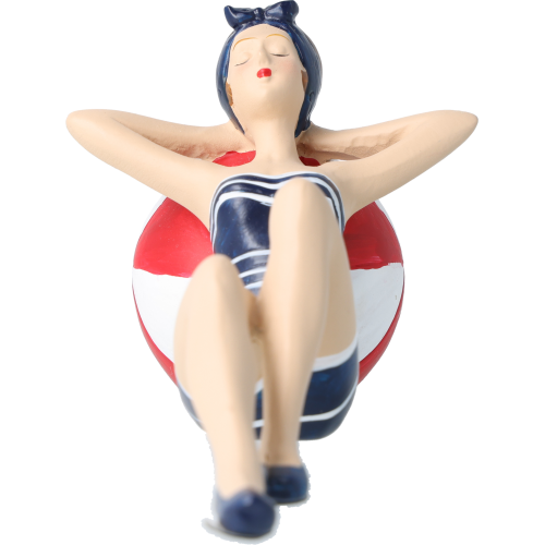 Pinup Schwimmerin blau-rot Pinup Schwimmerin blau-rot
