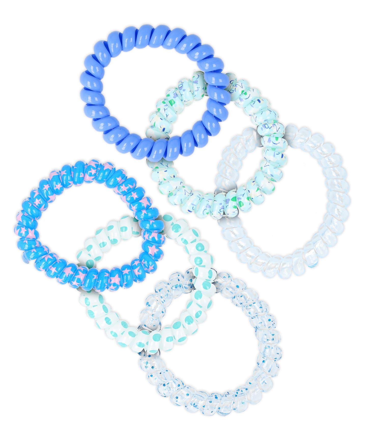 Spiral-Haargummis Blau-Mix Spiral-Haargummis Blau-Mix