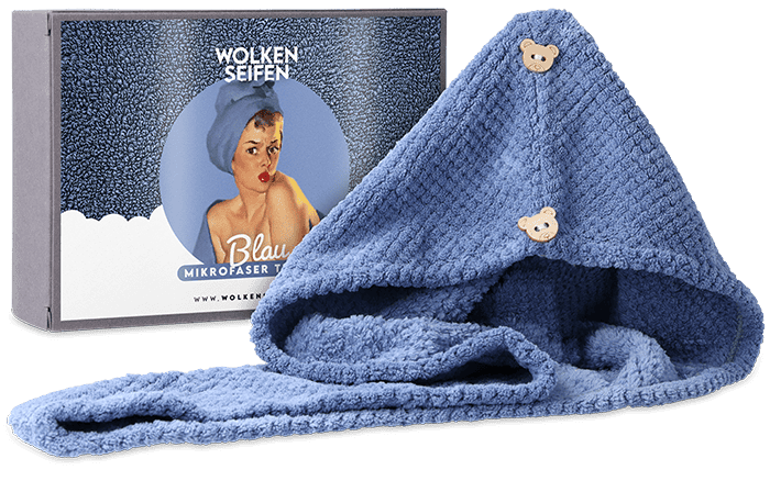 Mikrofaser Turban Blau Haar Turban