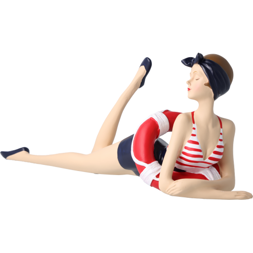 Pinup Schwimmerin liegend mit Ring Pinup Schwimmerin liegend mit Ring