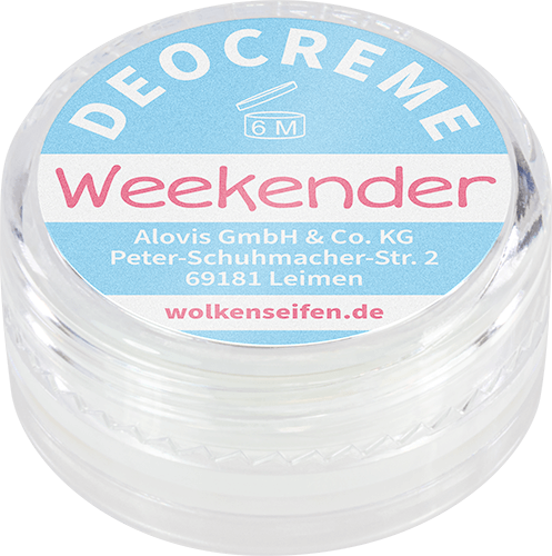 Deocremeprobe Weekender Wolkenseifen Deocreme Probe