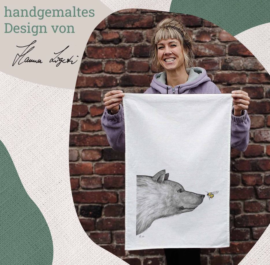 Geschirrtuch Begegnung