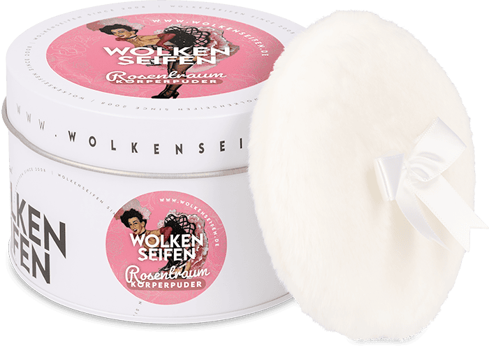 Körperpuder (Trockenshampoo) Rose ohne Hintergrund