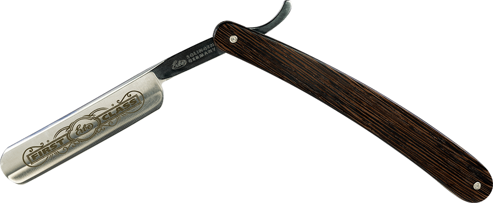 Rasiermesser mit Wengeholzgriff Rasiermesser mit Wengeholzgriff ohne Hintergrund