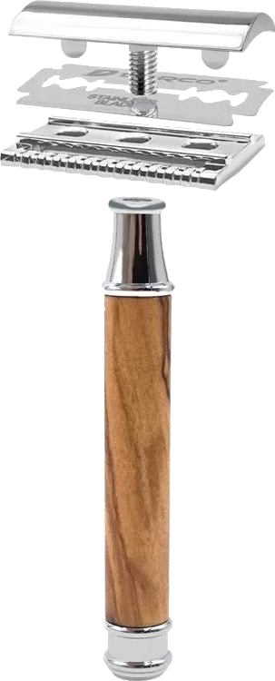 Traditioneller Rasierhobel Olivenholzgriff Traditioneller Rasierhobel Olivenholzgriff