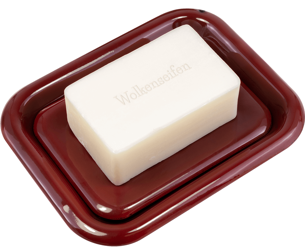 Seifenablage Emaille stehend Rubinrot Seifenablage Emaille stehend Rubinrot