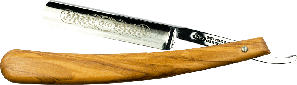 Rasiermesser mit Olivenholzgriff