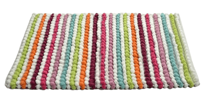 Bommel-Badematte Fluffige, bunte Bommel-Badematte