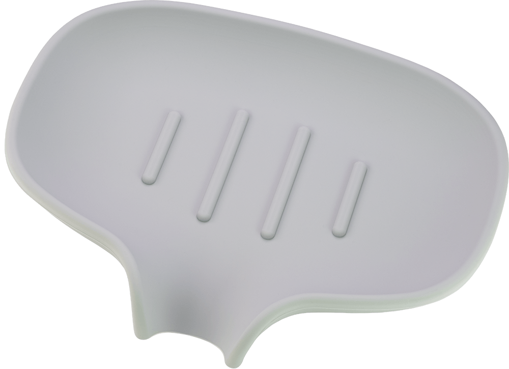 Silikonseifenablage groß hellgrau Silikon Seifenablage