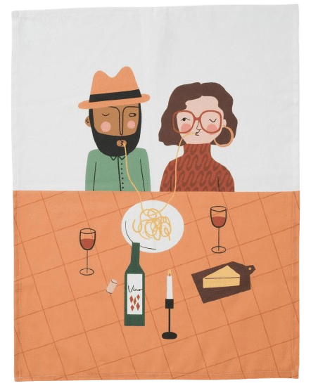 Spira of Sweden Geschirrtuch Spaghetti