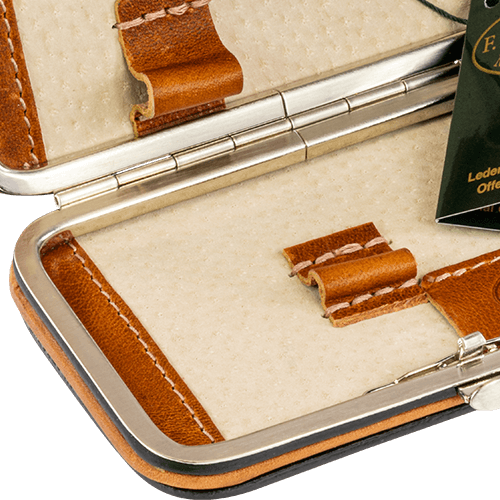 Maniküre-Etui Leder Hellbraun leer (klein) Maniküre-Etui Leder Hellbraun leer (klein)