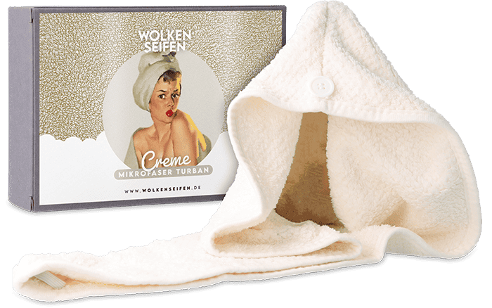 Mikrofaser Turban Creme Haar Turban
