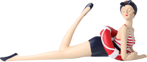 Pinup Schwimmerin liegend Pinup Schwimmerin liegend