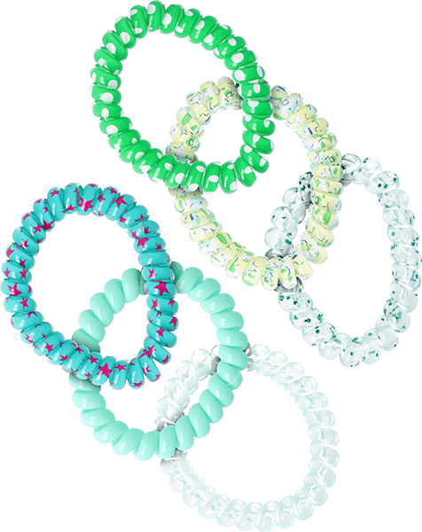 Spiral-Haargummis Grün-Mix Spiral-Haargummis Grün-Mix