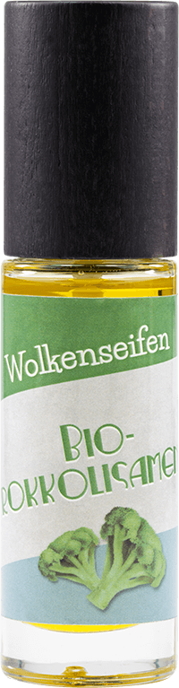 Bio-Brokkolisamenöl 30 ml Braunglasflasche ohne Hintergrund